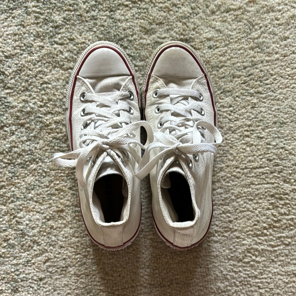 Kids White High-Top Sneakers